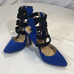 mark by Avon Blue Suede By Any Stretch Pumps Heels